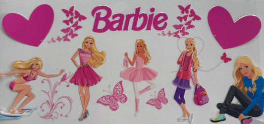 Cup wraps uvdtf Barbie hearts