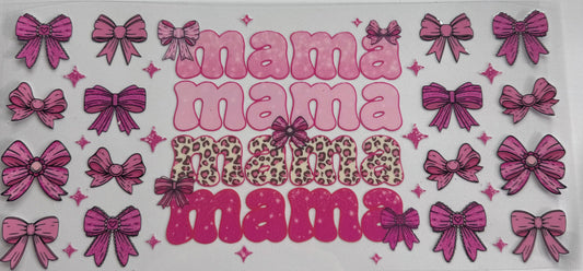 Cup wraps uvdtf mama with bows