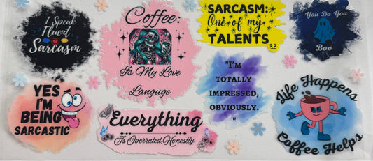 Cup wraps uvdtf funny coffee