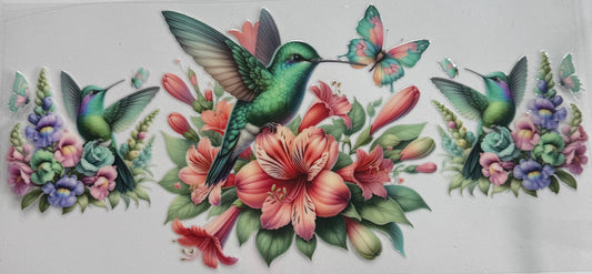 Cup wraps uvdtf hummingbird