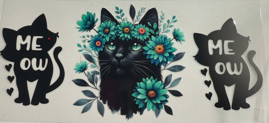 uvdtf  transfer wrap Black cat