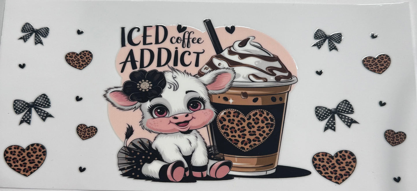 uvdtf  transfer wrap highland cow coffee addict