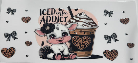 uvdtf  transfer wrap highland cow coffee addict