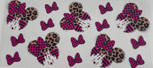 uvdtf  transfer wrap Cheetah Minnie mouse