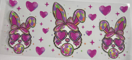 uvdtf  transfer wrap Bubblegum bunny Easter