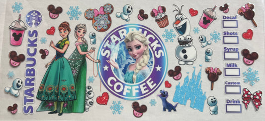 uvdtf  transfer wrap Frozen/starbucks