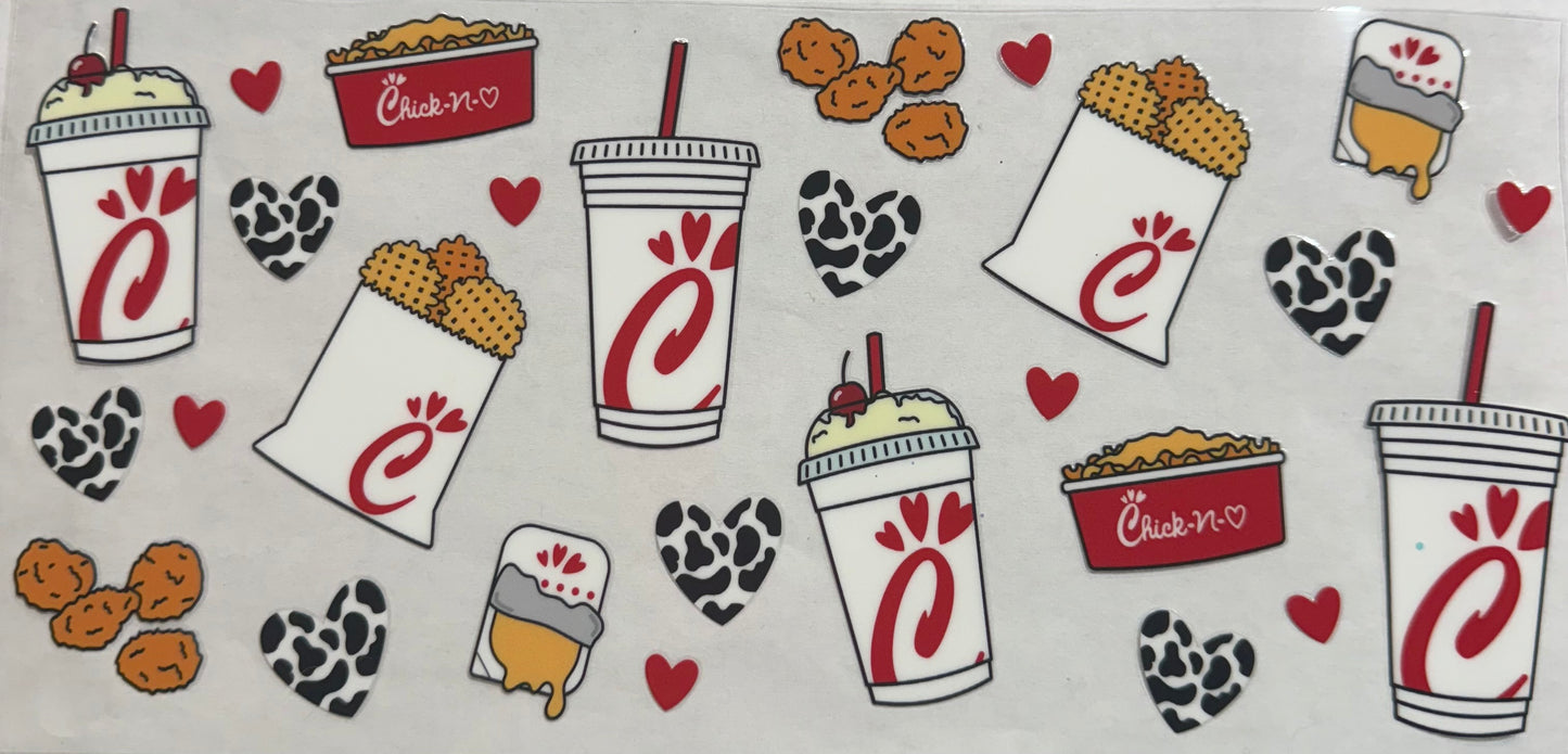 uvdtf  transfer wrap Chick-fil-A