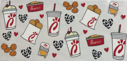 uvdtf  transfer wrap Chick-fil-A