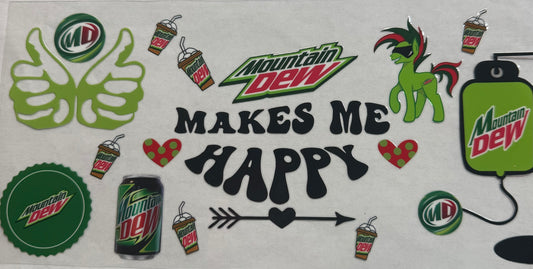 uvdtf  transfer wrap Mountain Dew