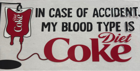 uvdtf  transfer wrap Blood type Diet Coke