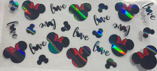 uvdtf  transfer wrap Holo Minnie heads