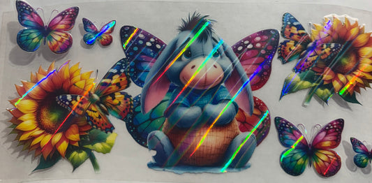 uvdtf  transfer wrap Holo butterfly Eeyore