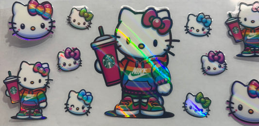 uvdtf  transfer wrap Holo Starbucks Nike hello kitty