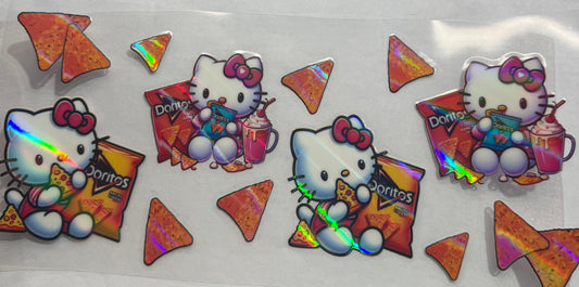 uvdtf  transfer wrap Holo Doritos hello kitty