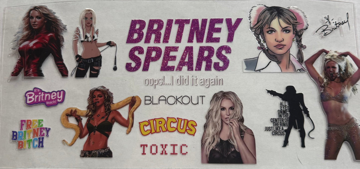 uvdtf  transfer wrap Britney Spears