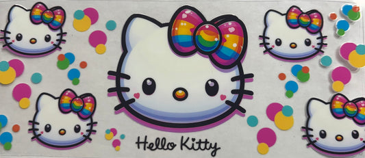 uvdtf  transfer wrap Rainbow hello kitty