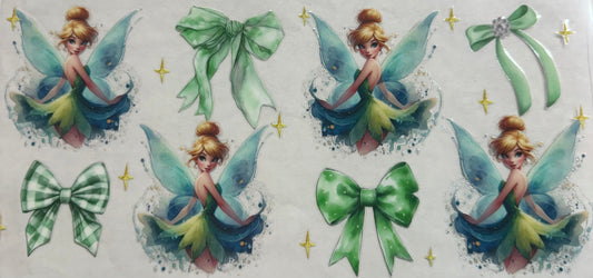 uvdtf  transfer wrap Tinkerbell and bows