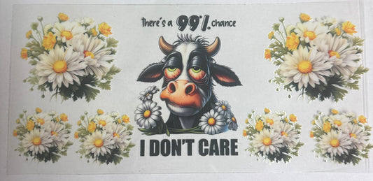 Cup wraps uvdtf highland cow I don’t care