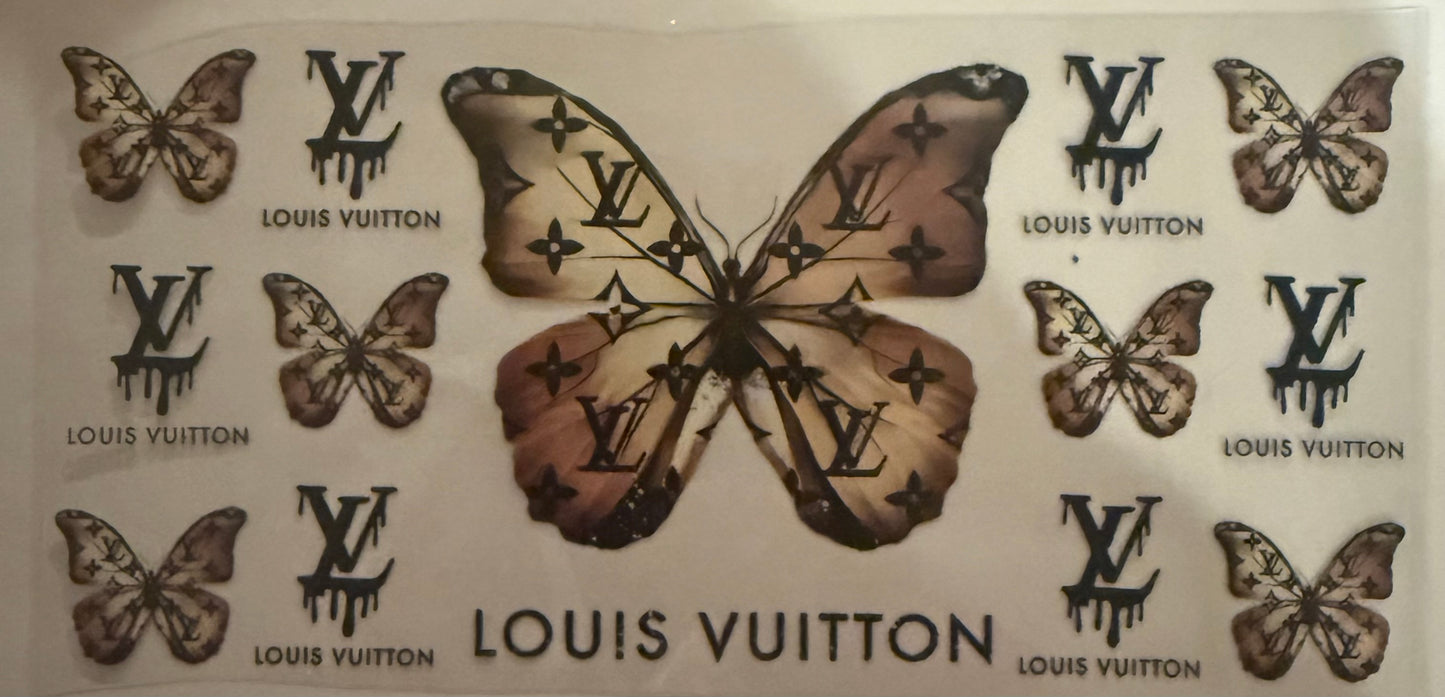 Cup wraps uvdtf butterfly Vl brown