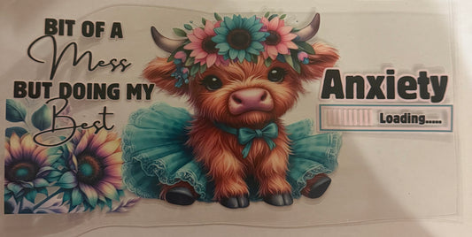 Cup wraps uvdtf highland cow bit a mess but doing my best