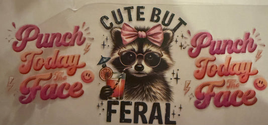 Cup wraps uvdtf raccoons cute but feral