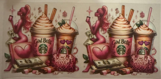 Cup wraps uvdtf girl boss coffee