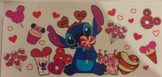 Cup wraps uvdtf stitch with candy