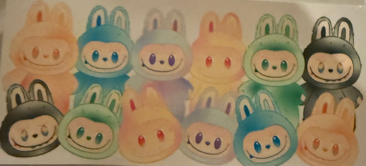 Cup wraps uvdtf  rainbow labubu