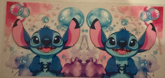 Cup wraps uvdtf stitch with bubbles