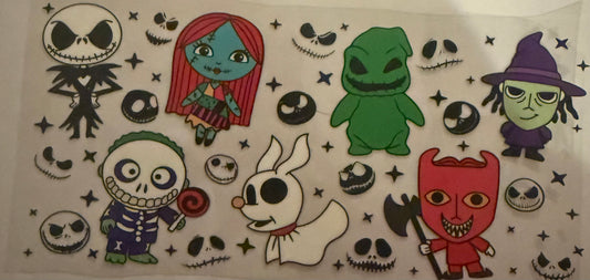 Cup wraps uvdtf jack and sally with friends