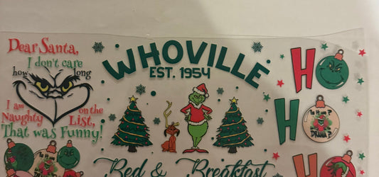Cup wraps uvdtf grinch Christmas whoville