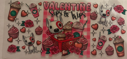 Cup wraps uvdtf target/strabucks sips and trips valentines