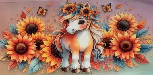 uvdtf  transfer wrap horse sunflowers butterfly’s