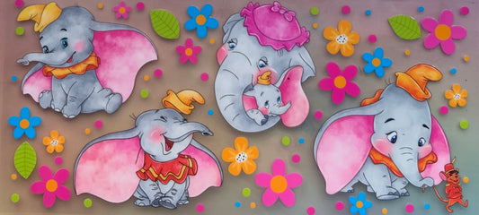 uvdtf  transfer wrap dumbo floral
