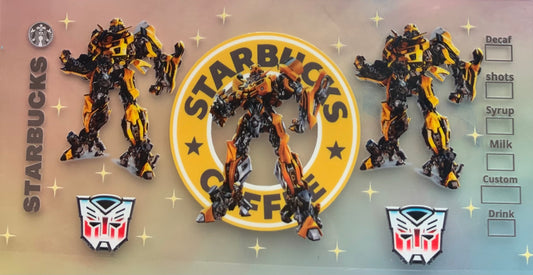 uvdtf  transfer wrap Starbucks transformer