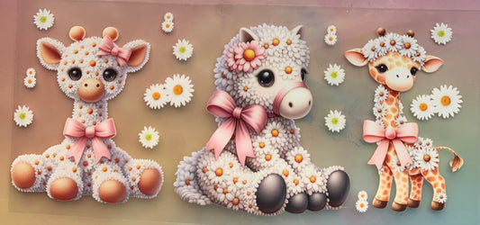 uvdtf  transfer wrap daisy giraffe