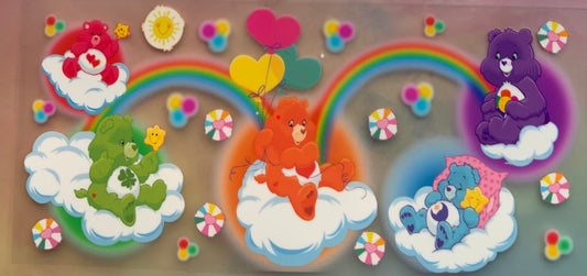 uvdtf  transfer wrap carebears rainbows hearts