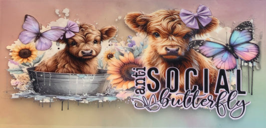 uvdtf  transfer wrap highland cow anti social