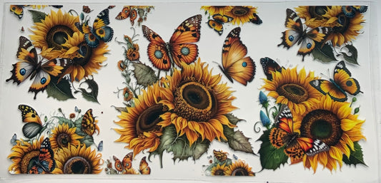 uvdtf  transfer wrap sunflower and butterfly’s