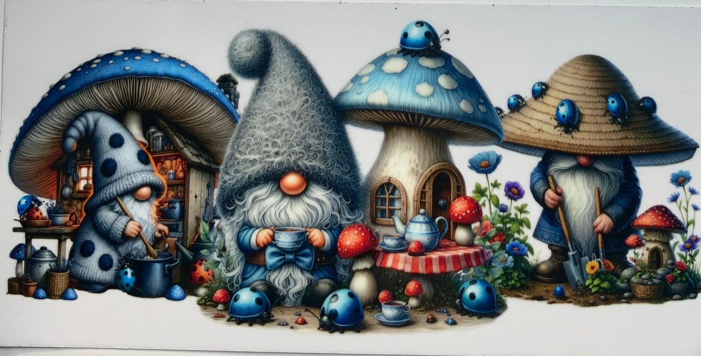 uvdtf  transfer wrap gnomes with mushrooms