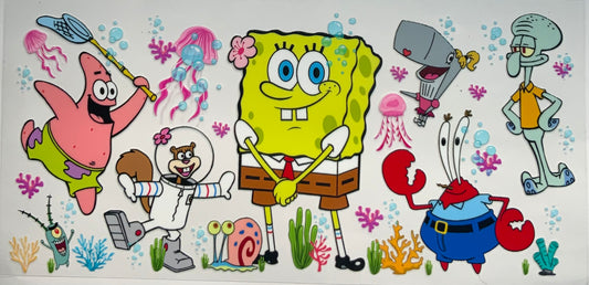 uvdtf  transfer wrap SpongeBob with friends
