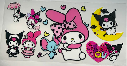 uvdtf  transfer wrap hello kitty friends