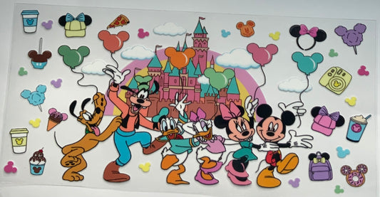 uvdtf  transfer wrap Mickey Mouse with castle