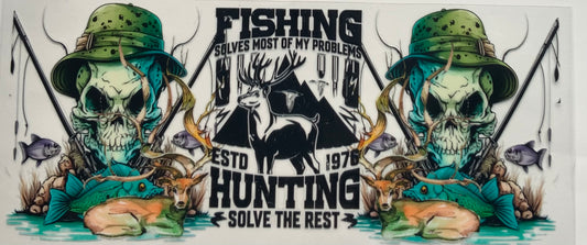 uvdtf  transfer wrap skull fishing