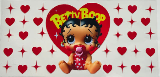 uvdtf  transfer wrap Betty boop hearts