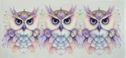 uvdtf  transfer wrap light purple owl