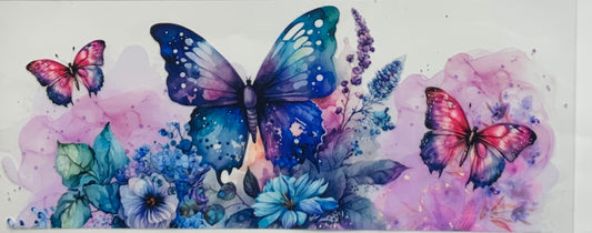 uvdtf  transfer wrap blue purple pink butterfly