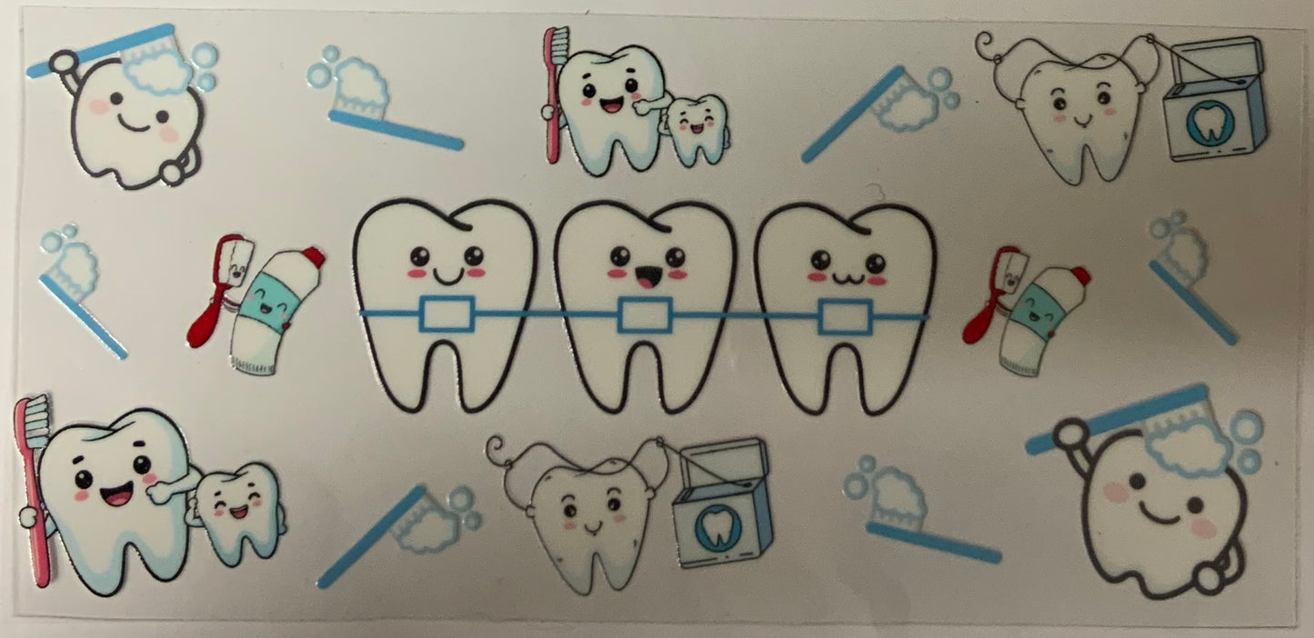 uvdtf  transfer wrap teeth dentist wrap