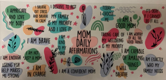 uvdtf  transfer wrap mom daily affirmation