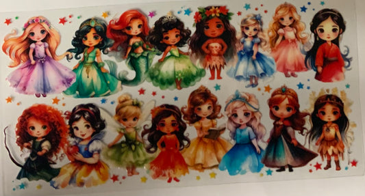 uvdtf  transfer wrap multi princess